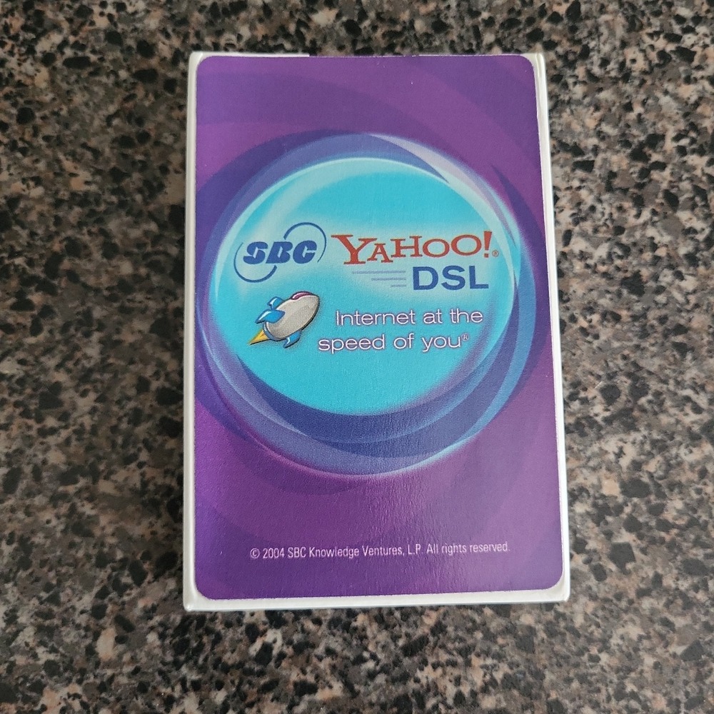 VINTAGE 2004 Yahoo DSL Internet Playing Cards NEW Deck RARE Computer Collectible